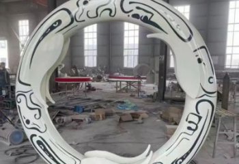 圓環雕塑 街景藝術品 不銹鋼圓環雕塑廠家