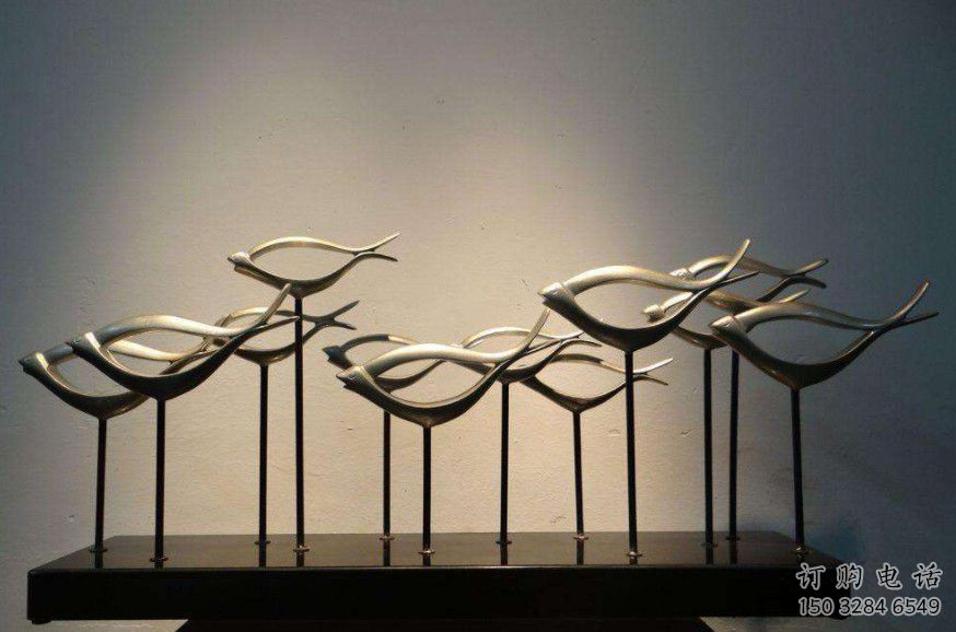 抽象魚(yú)雕塑廠家 幾何動(dòng)物雕塑 幾何魚(yú)雕塑制作廠家