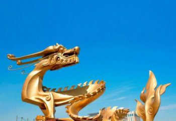 不銹鋼龍雕塑 祥龍擺件 幾何龍雕塑廠家