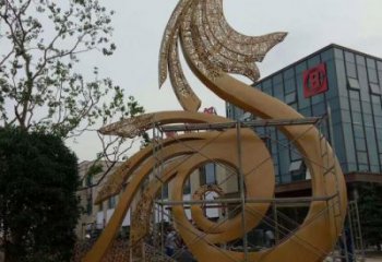 龍吐珠雕塑廠家，現(xiàn)代工藝設(shè)計(jì) 不銹鋼龍吐珠雕塑園景