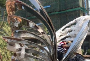 蝴蝶雕塑廠家 鏤空展翅造型 不銹鋼蝴蝶雕塑訂制