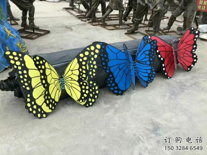 花蝴蝶雕塑廠家 大小自定 不銹鋼花蝴蝶雕塑制作廠家