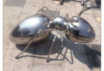 鏡面螞蟻雕塑廠家 昆蟲小品 提供不銹鋼螞蟻雕塑