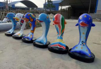 卡通海豚雕塑廠家 卡通圖案 供應卡通海豚雕塑