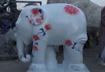 彩繪大象雕塑廠家 生產(chǎn)不銹鋼彩繪大象雕塑