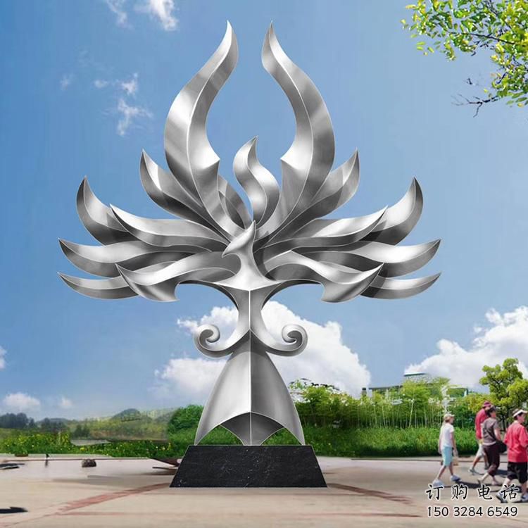 百鳥朝鳳雕塑廠家 金屬鳥類 不銹鋼百鳥朝鳳雕塑生產