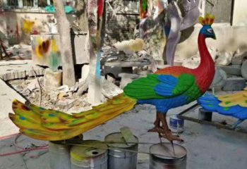 七彩孔雀雕塑廠家 專業生產孔雀雕塑廠家