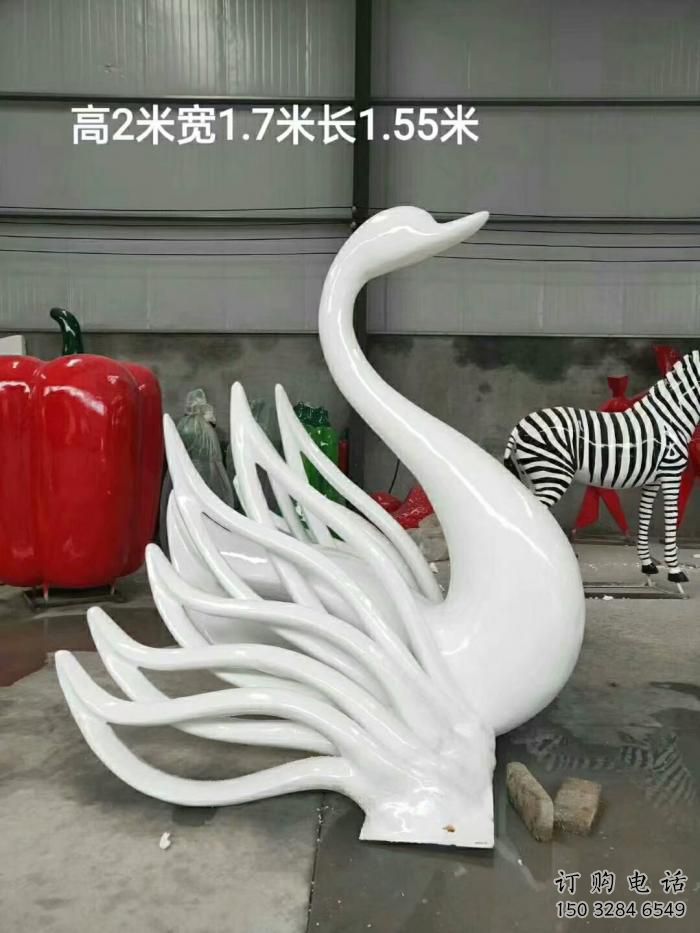 白色天鵝雕塑廠家 仿真天鵝雕塑生產制作商