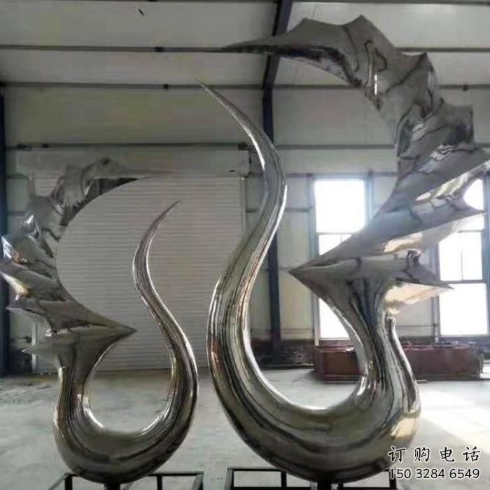 幾何天鵝雕塑廠家 不銹鋼幾何天鵝雕塑制作