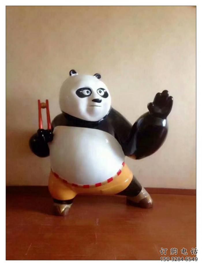 練舞熊貓雕塑廠家 盼盼貓 熊貓雕塑規格特點