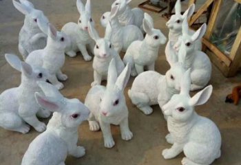 小白兔雕塑廠家 家禽動物題材 小白兔雕塑制作