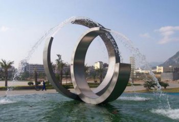 水景旱地噴泉雕塑廠家  循環供水流動模式