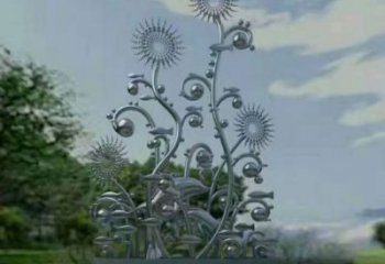 風鈴樹雕塑廠家 園林不銹鋼植物雕塑