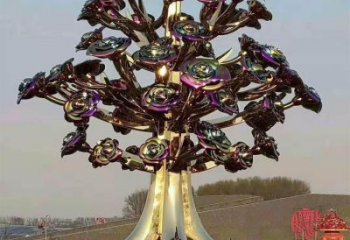 花樹雕塑廠家 園林不銹鋼花樹雕塑