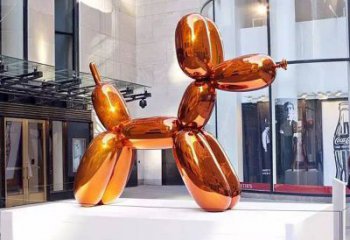 氣球狗雕塑廠家 電鍍不銹鋼動物雕塑