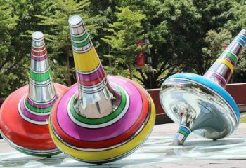 陀螺雕塑廠家 廣場擺件 不銹鋼廣場陀螺雕塑