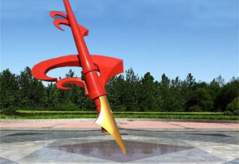 烤漆鋼筆雕塑 不銹鋼廣場(chǎng)鋼筆雕塑