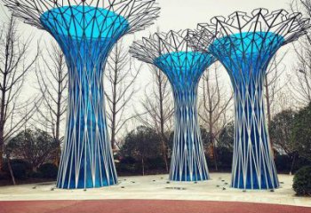 圓管樹雕塑 公園不銹鋼圓管樹雕塑