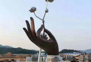 拈花手雕塑 戶外不銹鋼拈花手雕塑廠家