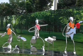 音樂人雕塑 抽象人物擺件 不銹鋼音樂人雕塑廠家