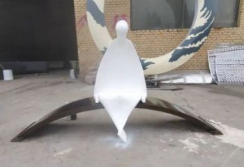 女人雕塑廠家 不銹鋼抽象女人雕塑