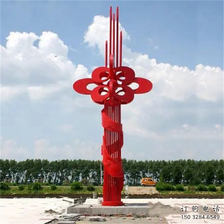 中國結雕塑 不銹鋼中國結雕塑 地標藝術建筑