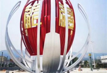 花苞雕塑 鏤空不銹鋼花苞雕塑廠家