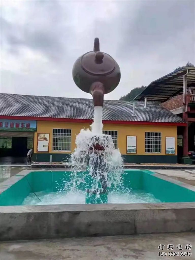 懸空天壺雕塑廠家 流水懸空天壺雕塑制作