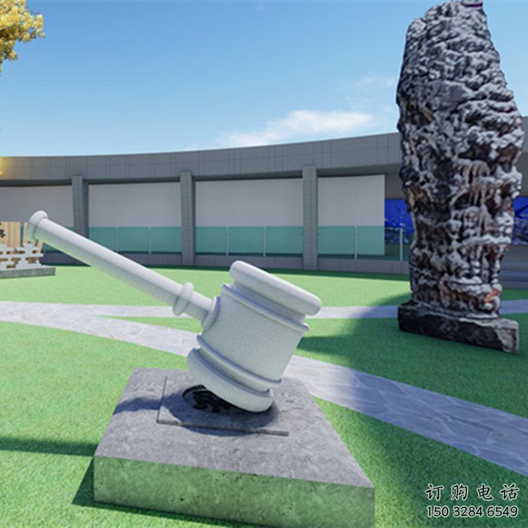 法錘雕塑廠家 法院標志雕塑 不銹鋼法錘雕塑