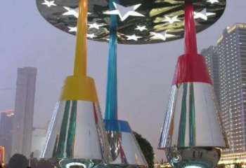 升華雕塑 廣場(chǎng)景觀雕塑 不銹鋼升華雕塑