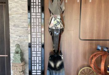 幾何馬頭雕塑 抽象動(dòng)物雕塑 不銹鋼幾何馬頭雕塑