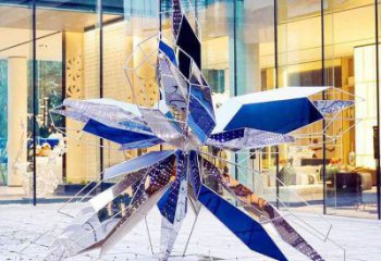 幾何花雕塑廠家 幾何植物雕塑 不銹鋼幾何花雕塑廠家