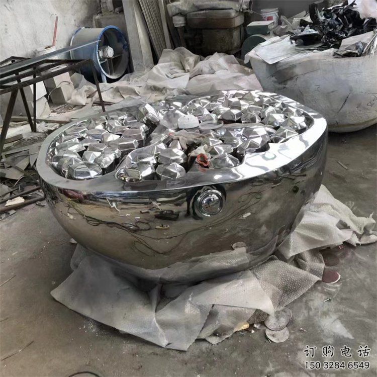 石榴雕塑廠家 金屬水果雕塑 不銹鋼石榴雕塑廠家