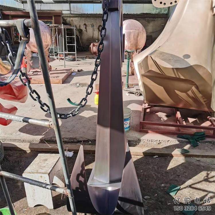 船舵雕塑廠家 棱面結(jié)構(gòu)設(shè)計(jì) 不銹鋼船舵雕塑制作