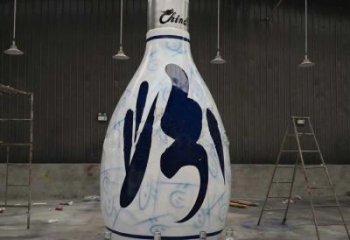 酒瓶雕塑廠家 汾酒瓶造型 不銹鋼酒瓶雕塑