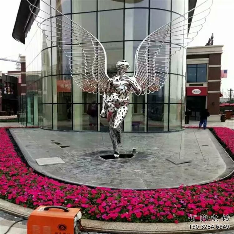 仙子雕塑 鏤空卡通雕塑 鏡面不銹鋼仙子雕塑廠(chǎng)家