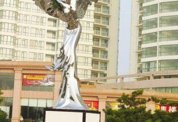 女神雕塑 鏡面人物雕塑 大型翅膀女神雕塑廠家