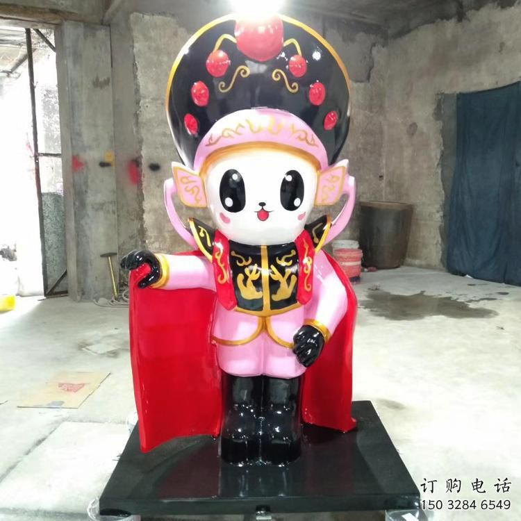 變臉人物雕塑 京劇小品 戶外街道京劇人物雕塑擺件