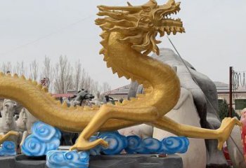 龍雕塑 噴漆彩繪動物雕塑 戶外不銹鋼龍雕塑廠家