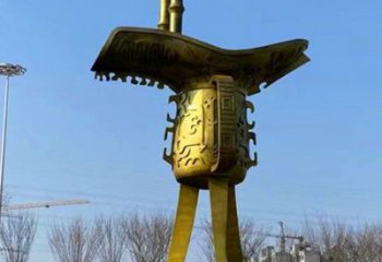 酒尊雕塑 廣場(chǎng)景觀小品 烤漆不銹鋼酒尊雕塑廠家