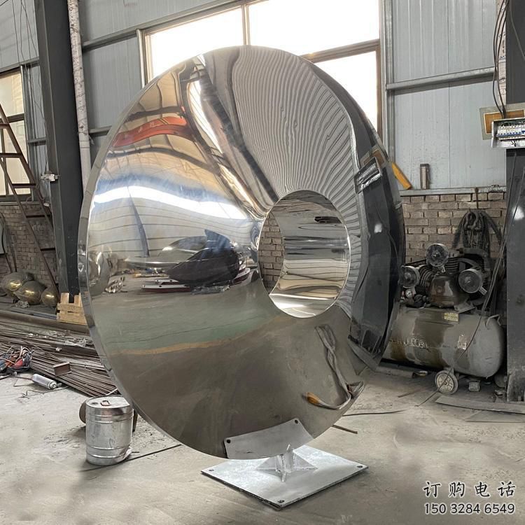 圓環雕塑 鏡面異形擺件 大型鏡面圓環雕塑廠家