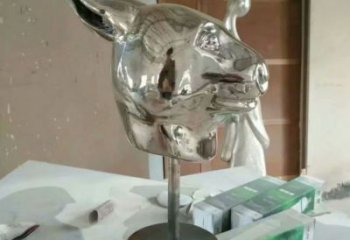 山羊雕塑 鍛造鏡面擺件 商場山羊雕塑廠家