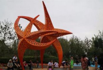 鏤空海星雕塑 街頭噴漆小品 室外鏤空海星雕塑廠家