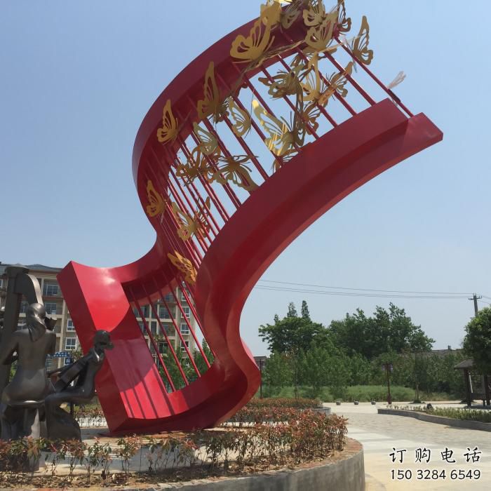 剪紙蝴蝶雕塑廠家 廣場公園擺件 現代創意蝴蝶雕塑