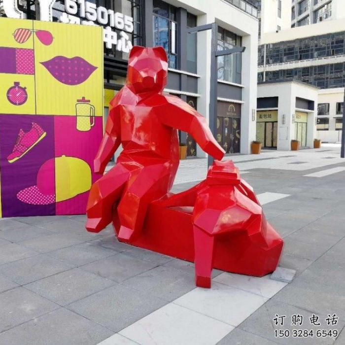 商業街熊雕塑廠家 大型餐飲店擺件 步行街異形熊雕塑