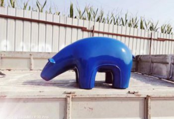 烤漆熊雕塑廠家 海洋賓館擺件 