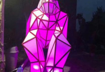 抽象熊雕塑廠家 創意村口擺件 玄關彩繪熊雕塑