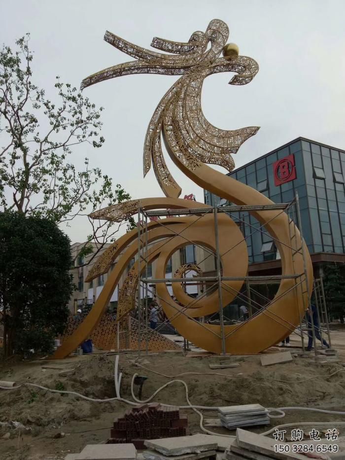 鏤空龍雕塑廠家 現代抽象擺件 草地切面龍雕塑