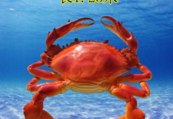 幼兒園螃蟹雕塑廠家 卡通噴漆小品 室內異形螃蟹雕塑