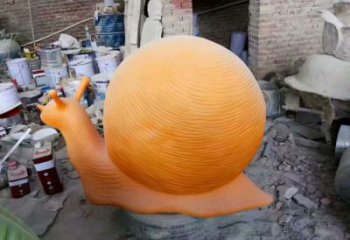幼兒園蝸牛雕塑廠家 卡通噴漆小品 戶外異形蝸牛雕塑